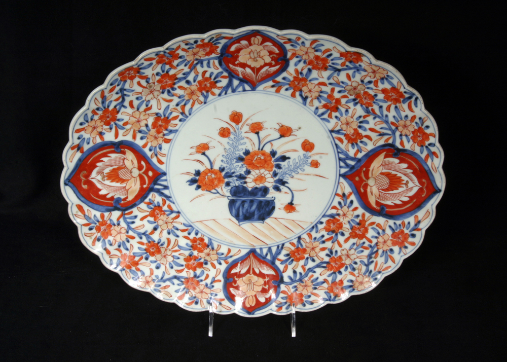 Vintage Japanese Imari Style Bowl and Platter