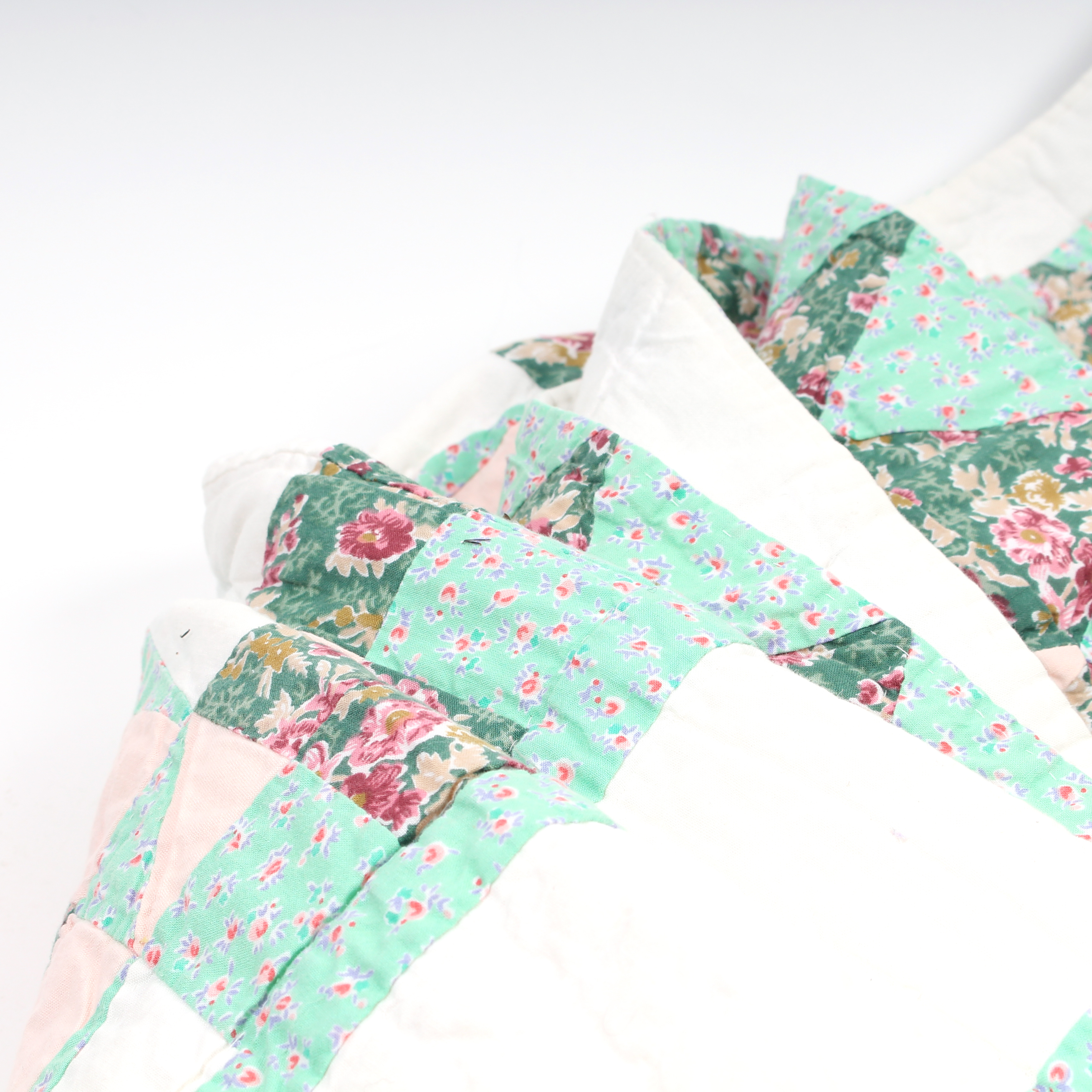 Full/Queen Size Vintage Hand Sewn Quilt