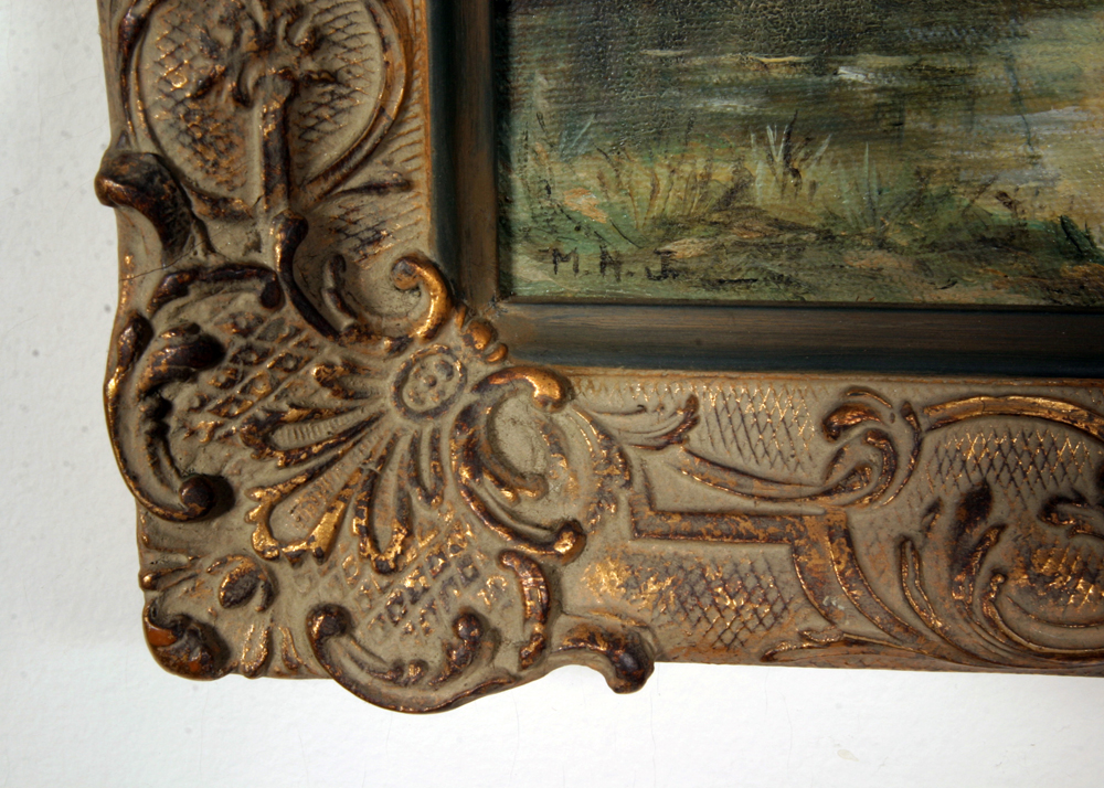 Oil on Board Study of Jean-Baptiste-Camille Corot's "The Church At Marissel"