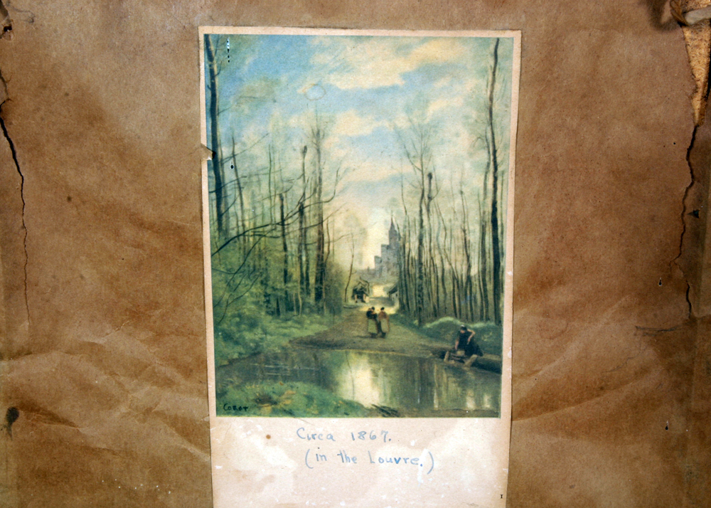 Oil on Board Study of Jean-Baptiste-Camille Corot's "The Church At Marissel"