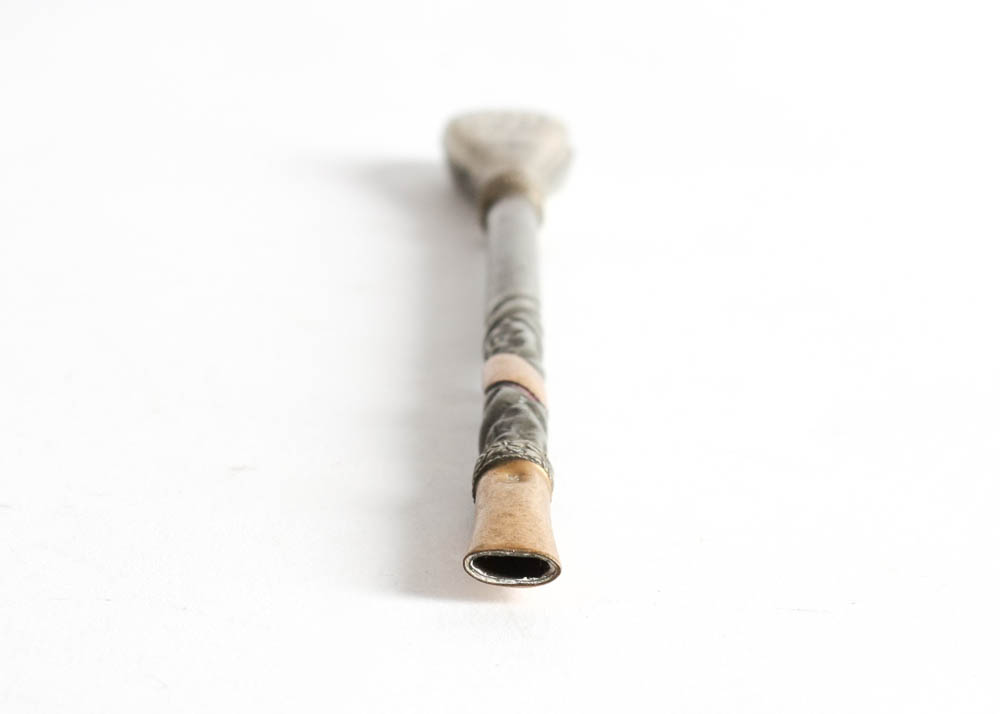 Antique Alpaca Silver and 18K Gold Yerba Mate Tea Cup with Bombilla