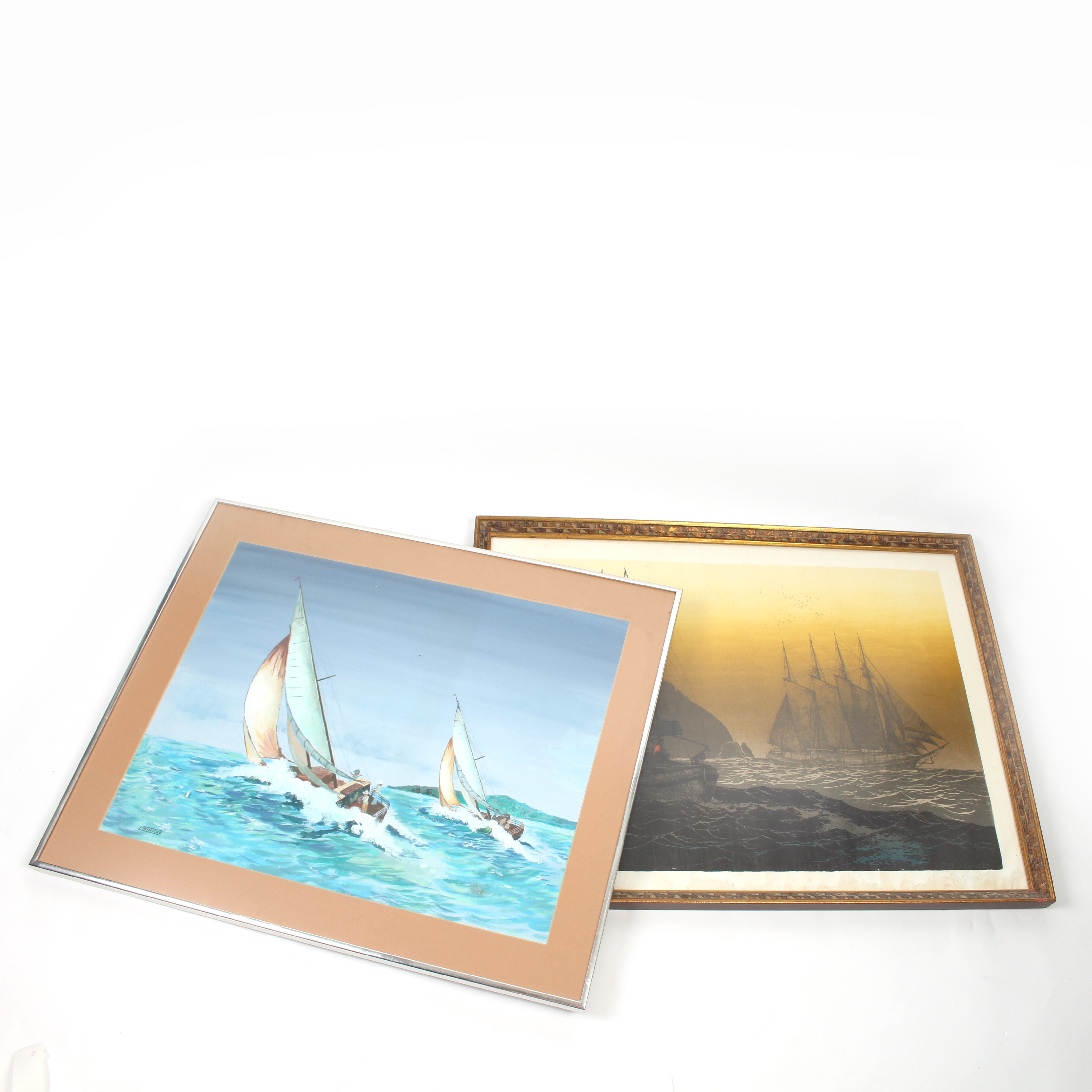 Pair of Nautical Art, including Elton Bennett Silkscreen