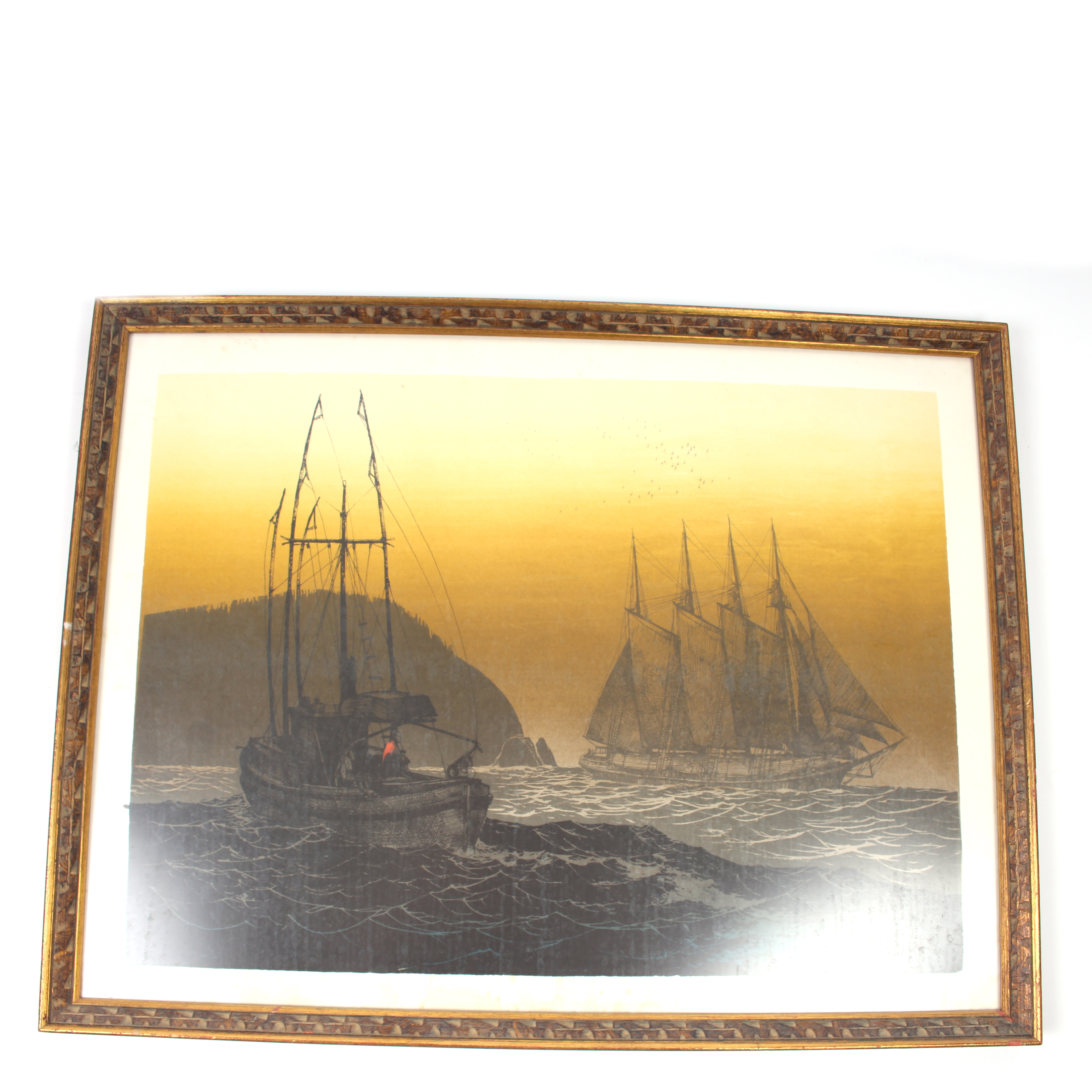 Pair of Nautical Art, including Elton Bennett Silkscreen