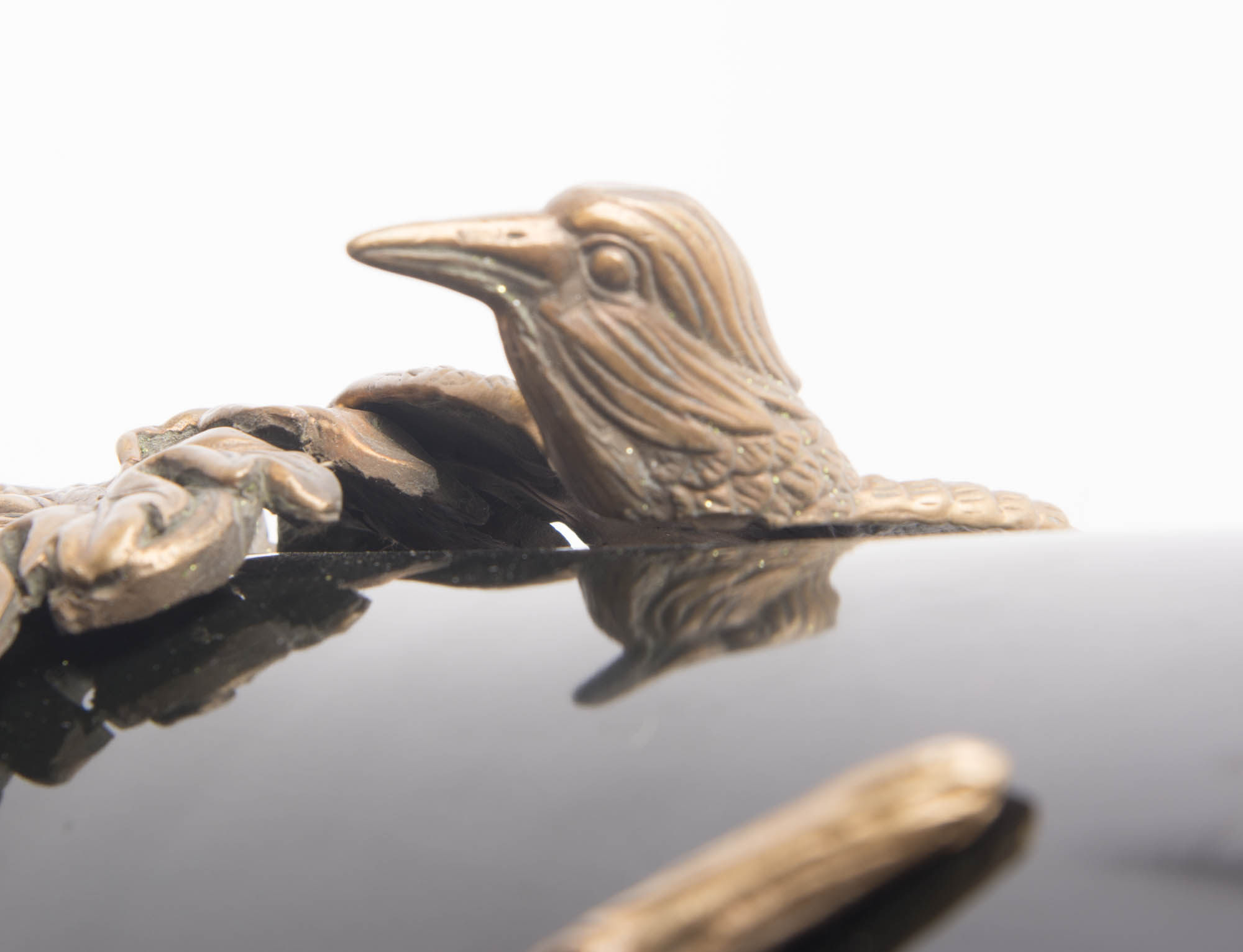 Large Art Deco Inspired Ceramic and Brass Vase