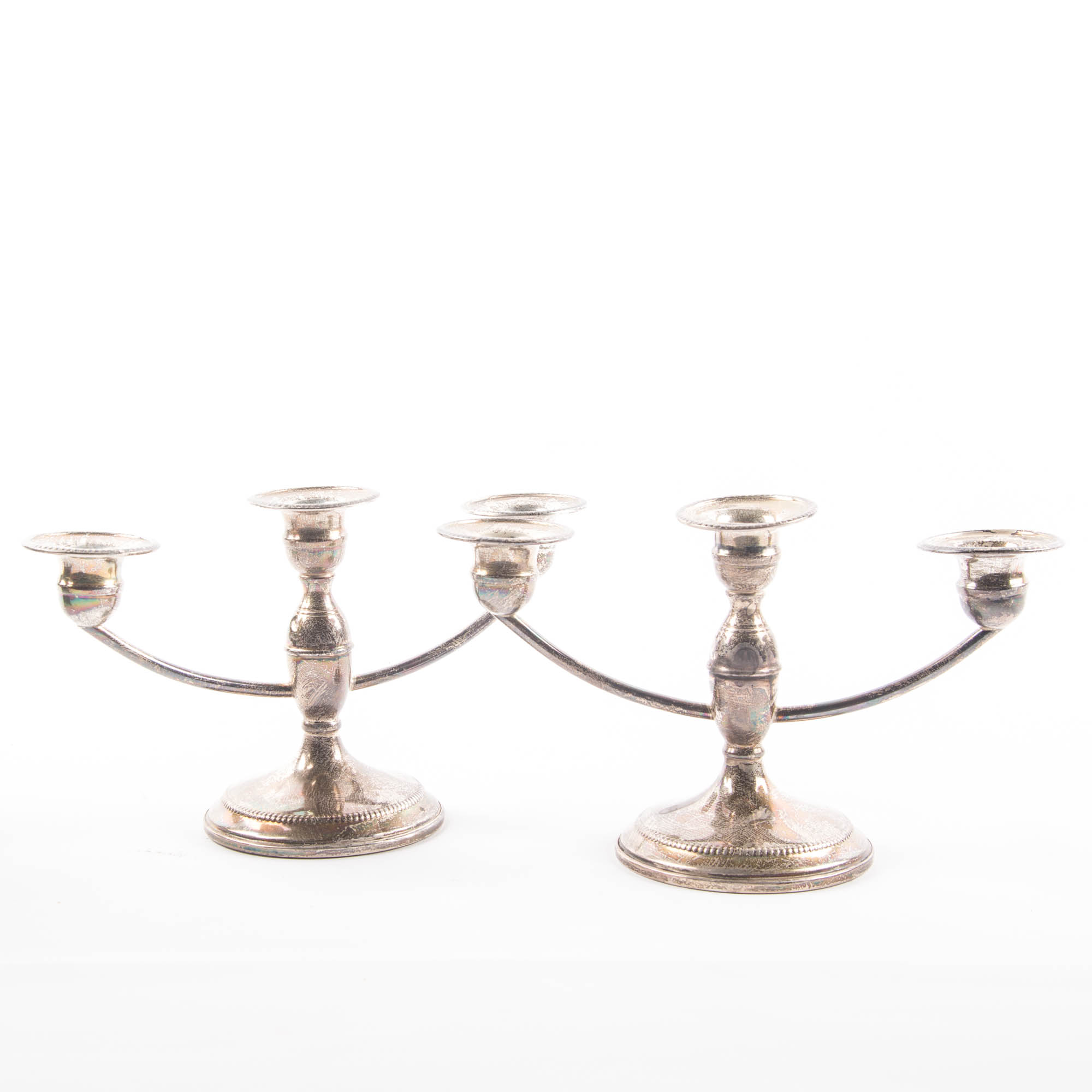 Weighted Sterling Silver Candelabra Pair