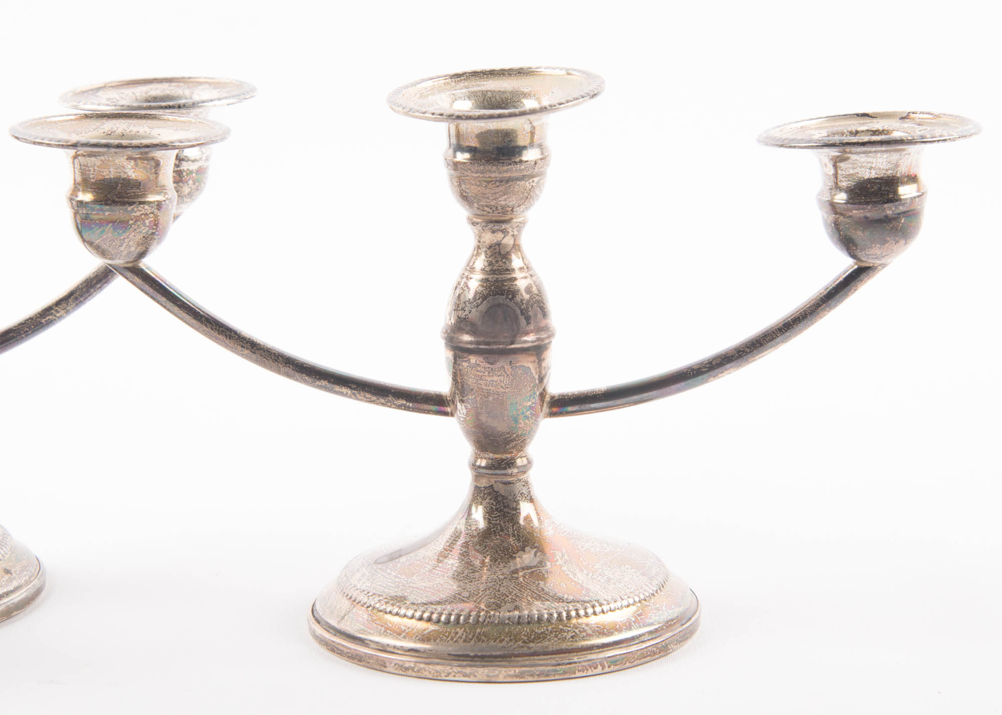 Weighted Sterling Silver Candelabra Pair