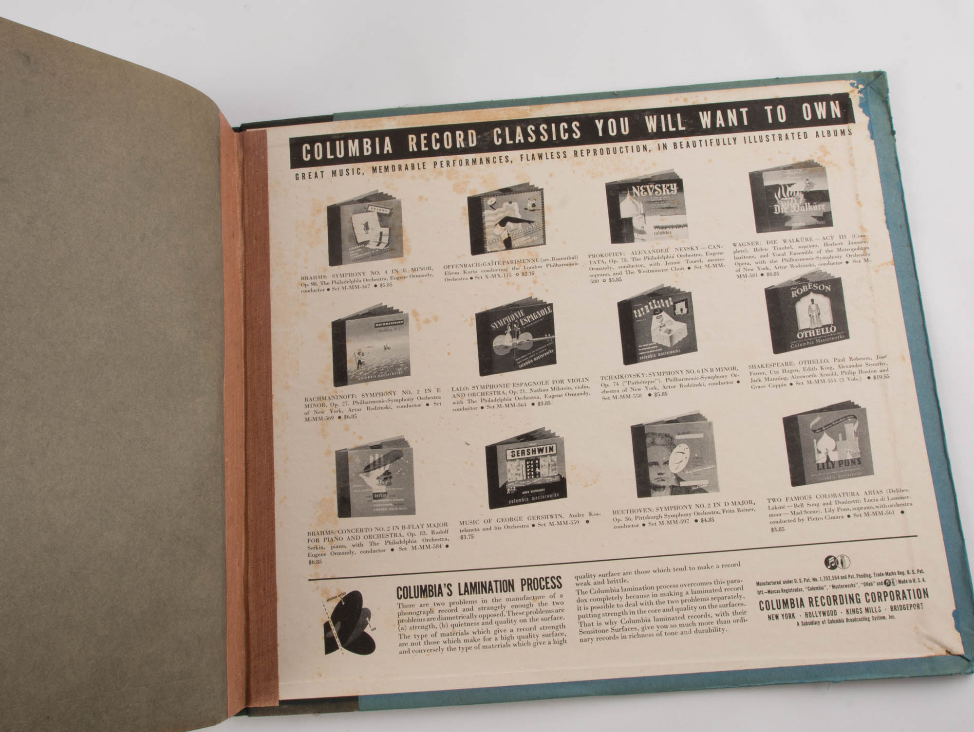 Vintage Columbia Masterworks Recording of Tchaikovsky's "Nutcracker Suite"