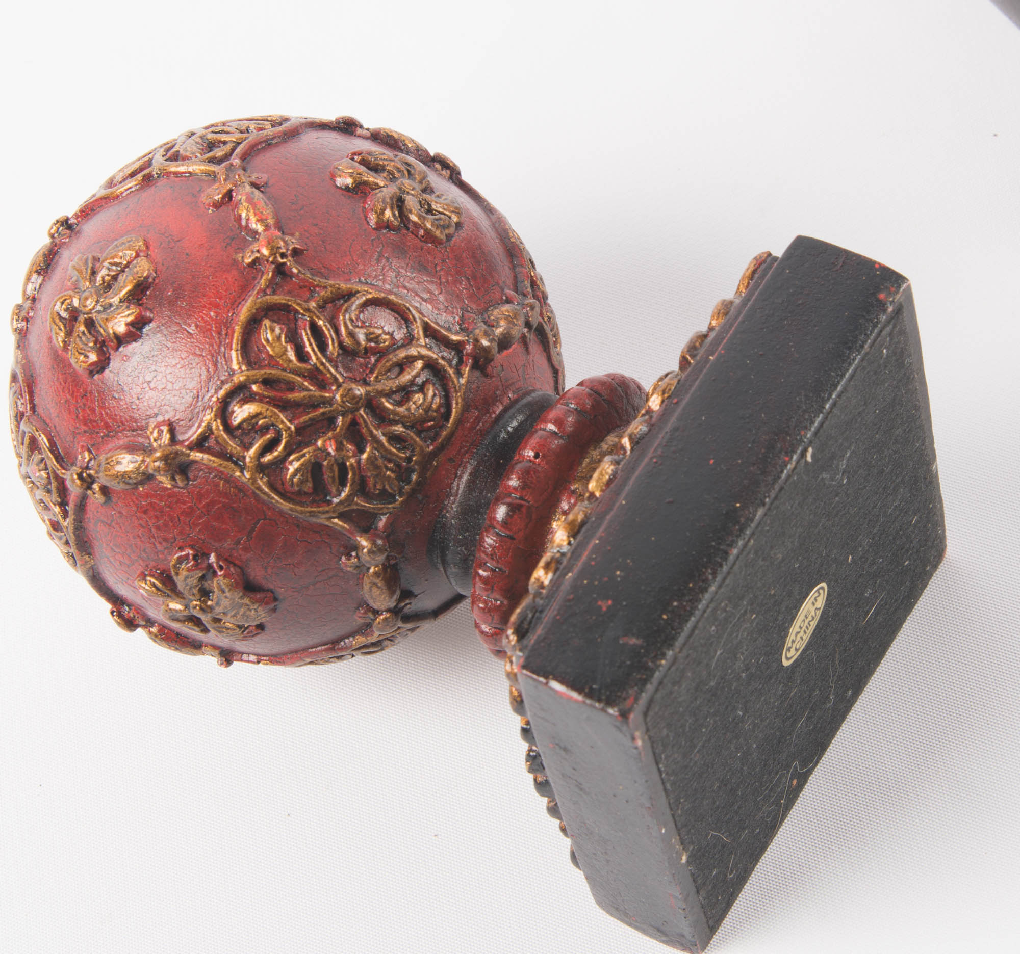 Set of Decorative Red Finials