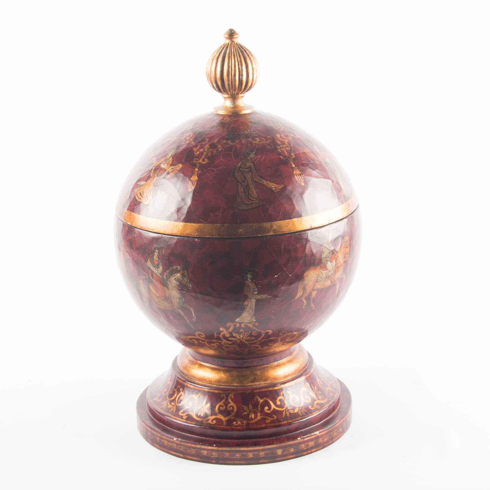 Asian Inspired Spherical Urn