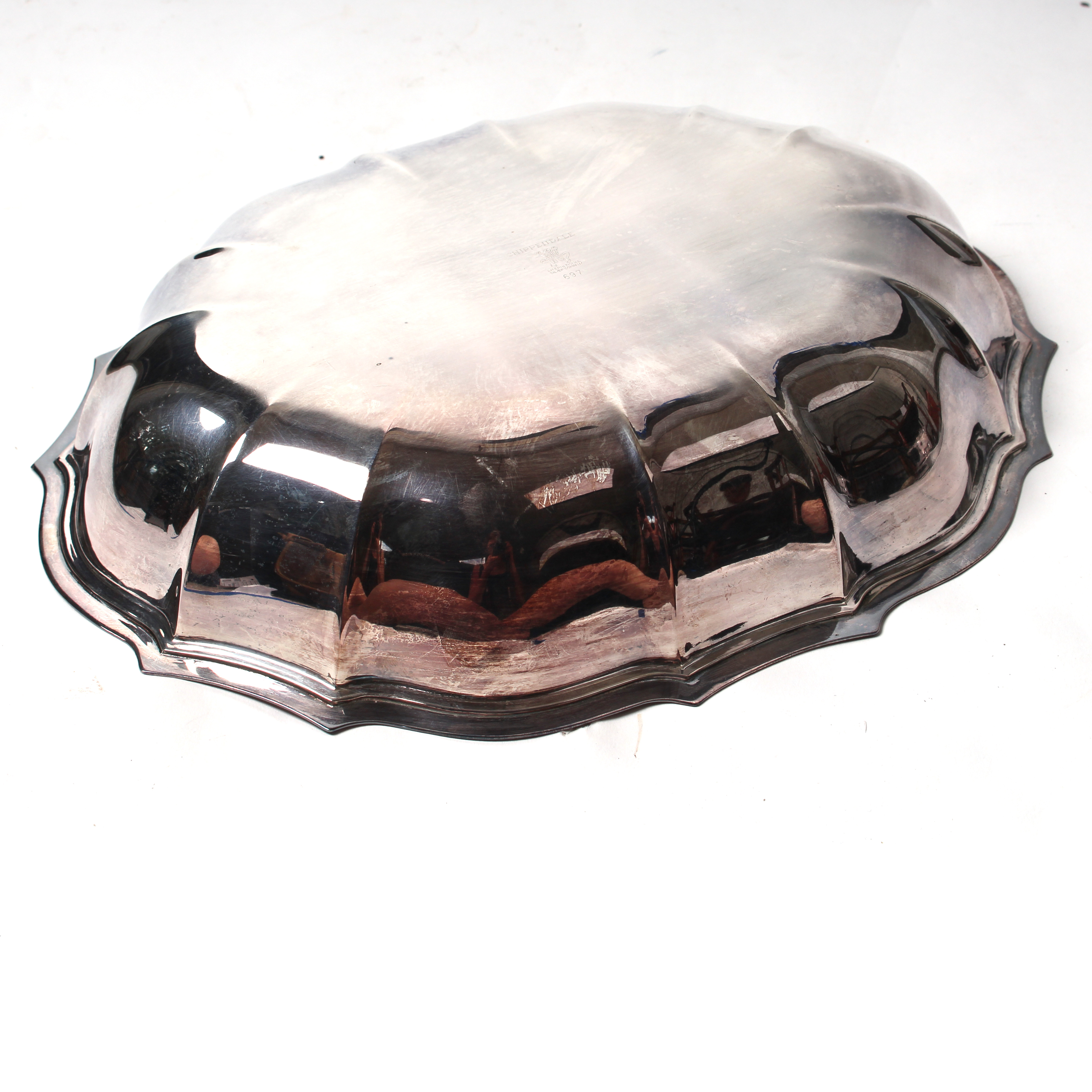 Collection of Silver Plate and Pewter Serving Dishes