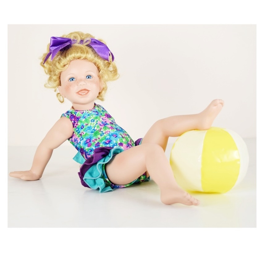 Collectible Ashton-Drake Galleries "Carly" Porcelain Doll, New in Original Box