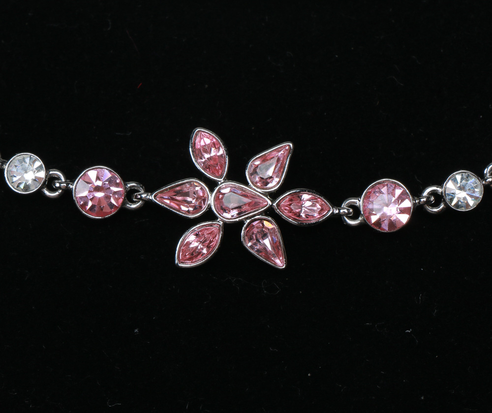 Pair of Givenchy Silver Tone and Rhinestone Bracelets