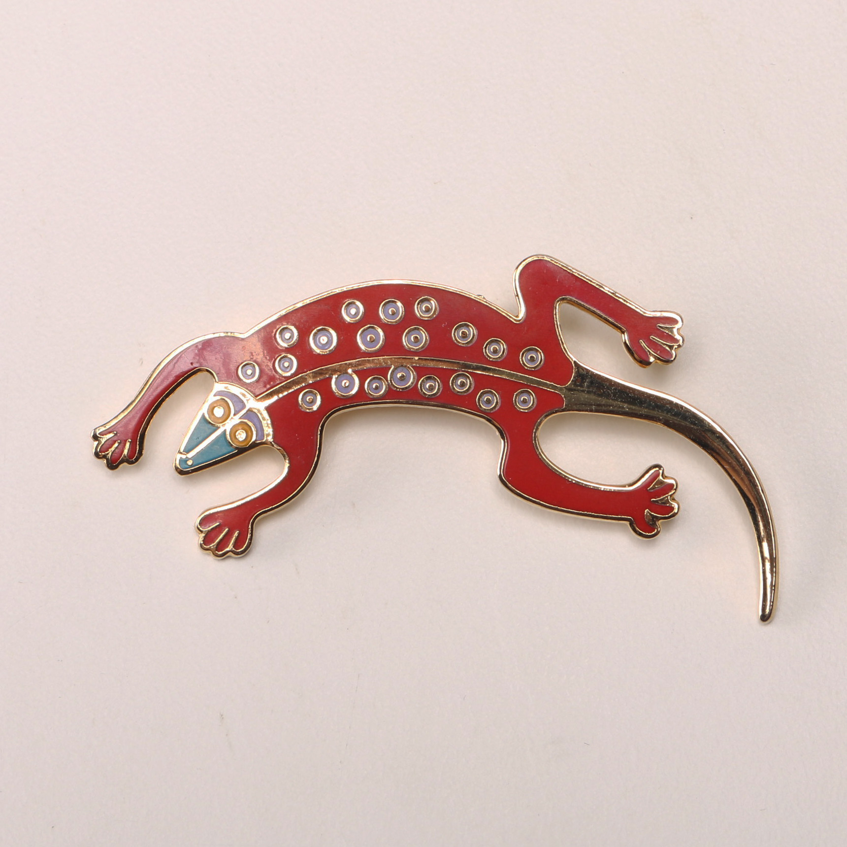 Laurel Burch Enameled Lizard Brooch