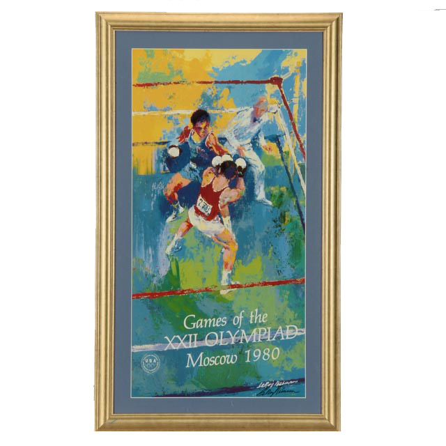 Leroy Neiman Signed Offset Lithograph "Olympiad Moscow 1980"