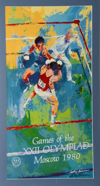 Leroy Neiman Signed Offset Lithograph "Olympiad Moscow 1980"