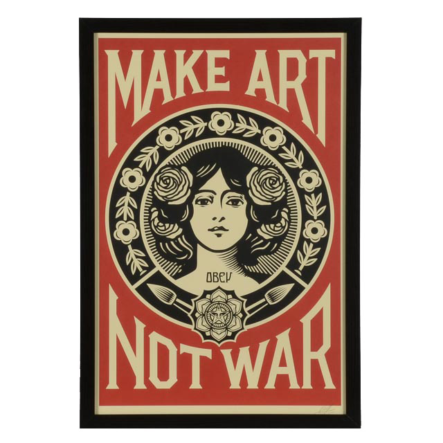 Shepard Fairey Signed Giclée "Make Art Not War"