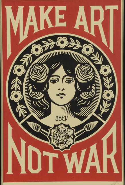 Shepard Fairey Signed Giclée "Make Art Not War"
