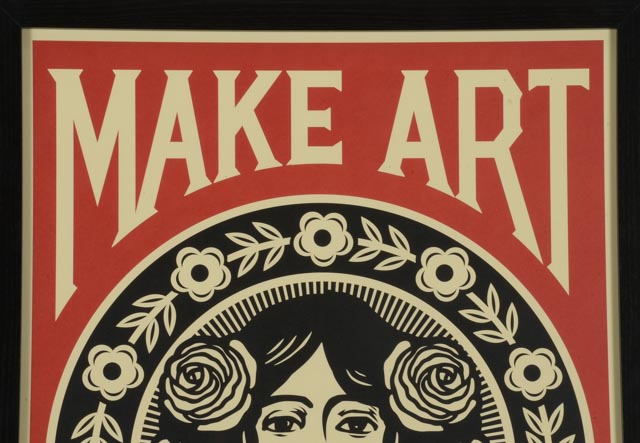 Shepard Fairey Signed Giclée "Make Art Not War"