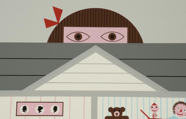 Edie Harper Signed Limited Edition Serigraph "Cat and House"