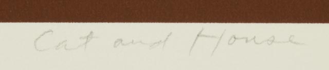 Edie Harper Signed Limited Edition Serigraph "Cat and House"