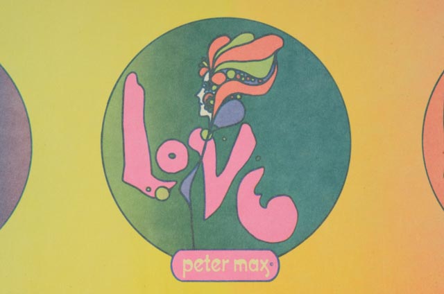 Peter Max Vintage Print "Love"