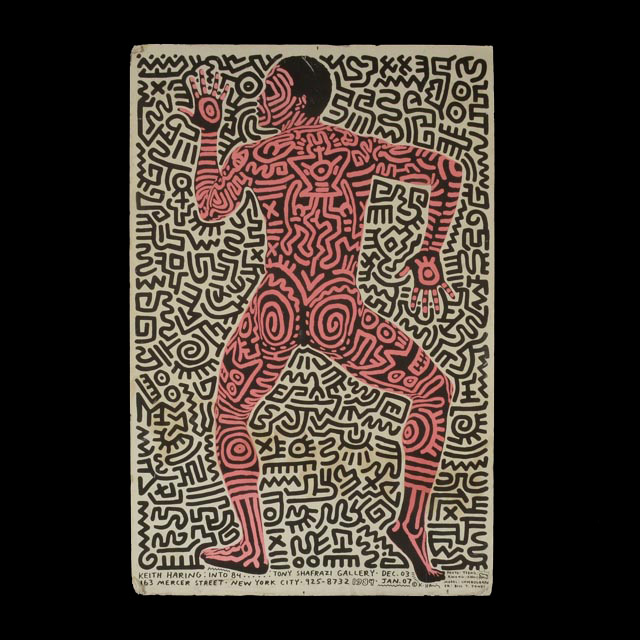 Keith Haring Original Vintage 1984 Exhibition Poster "Into 84"