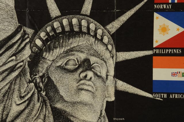 Original Vintage 1942 World War II Poster "The United Nations Fight for Freedom"