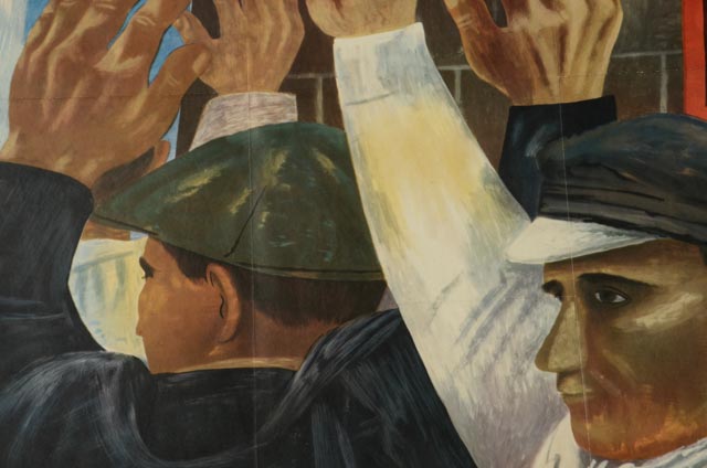 Ben Shahn Original Vintage WWII Propaganda Poster "We French Workers Warn You... Defeat Means Slavery, Starvation, Death"