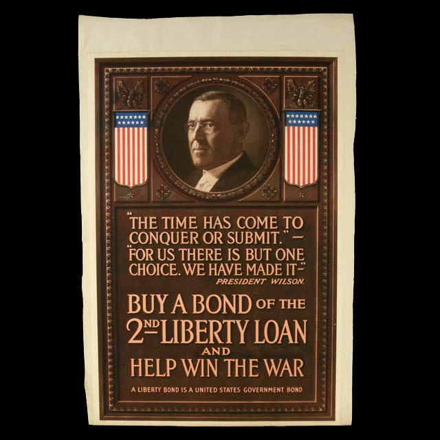 Original 1917 World War I Poster "Buy a Bond of the 2nd Liberty Loan and Help Win the War"
