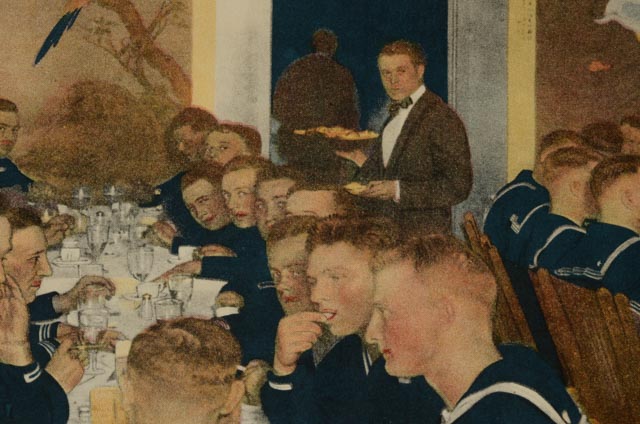 Original World War I Chromolithograph Poster "The Spirit of War Camp Community Service"