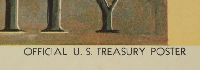 Original World War II War Bonds Poster "Sign Up for Security"