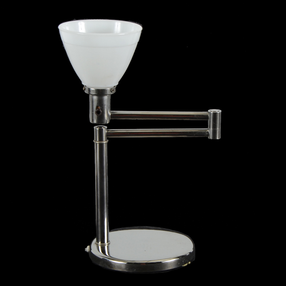 Nessen Swing Arm Chrome Lamp