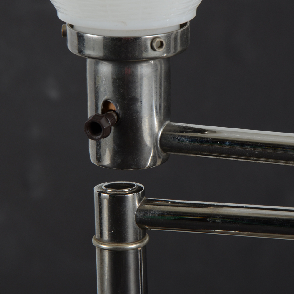 Nessen Swing Arm Chrome Lamp