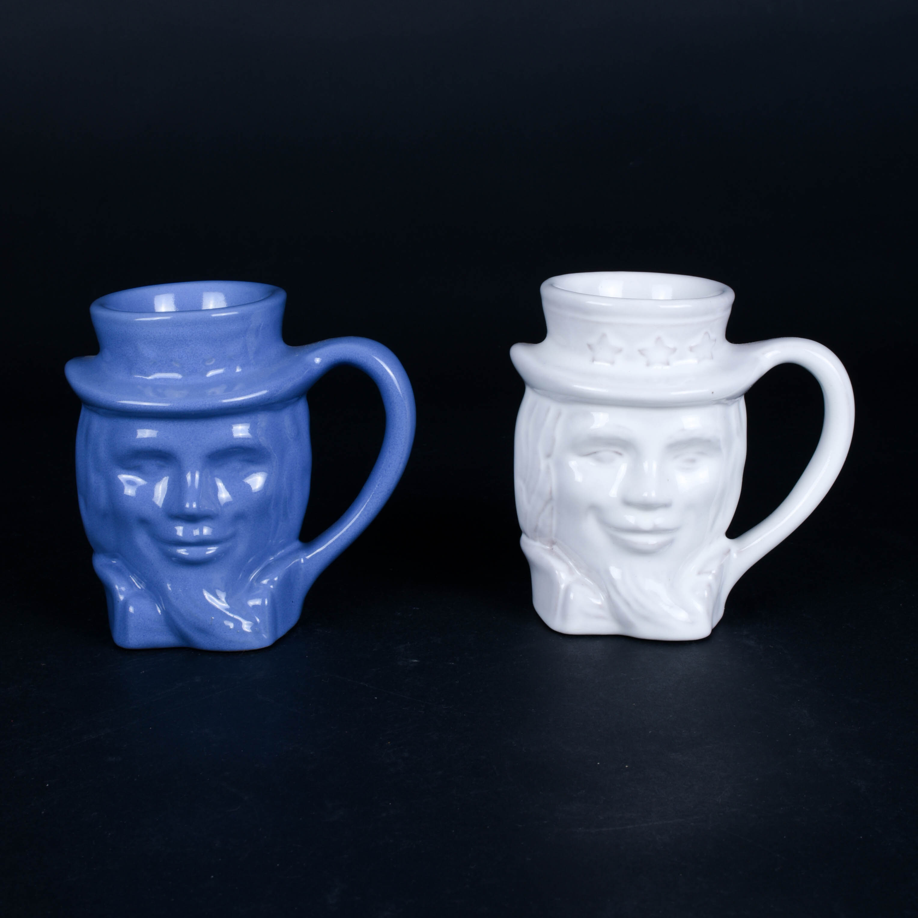 Pair of Frankoma Pottery Bi-Centennial Uncle Sam Mugs