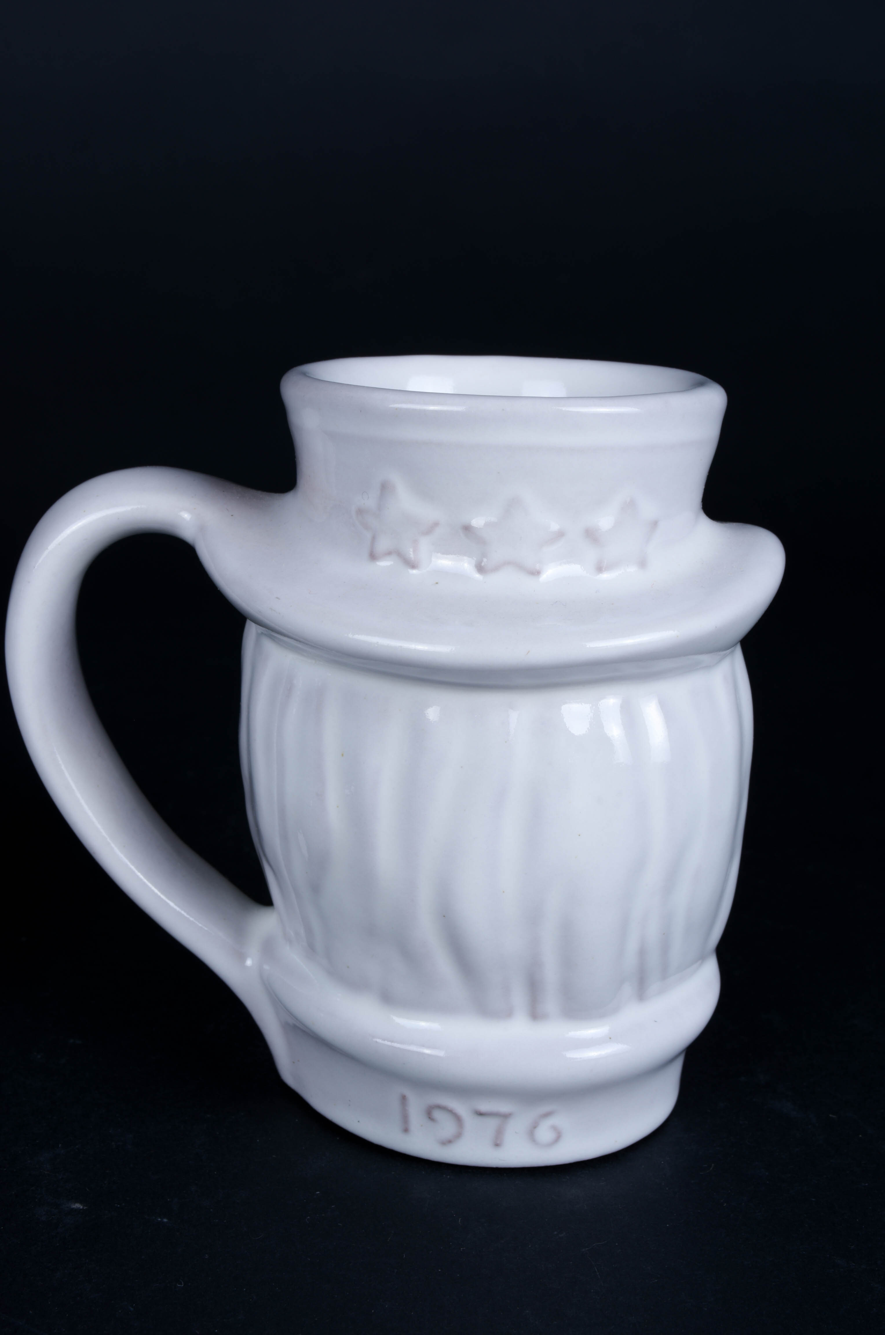 Pair of Frankoma Pottery Bi-Centennial Uncle Sam Mugs