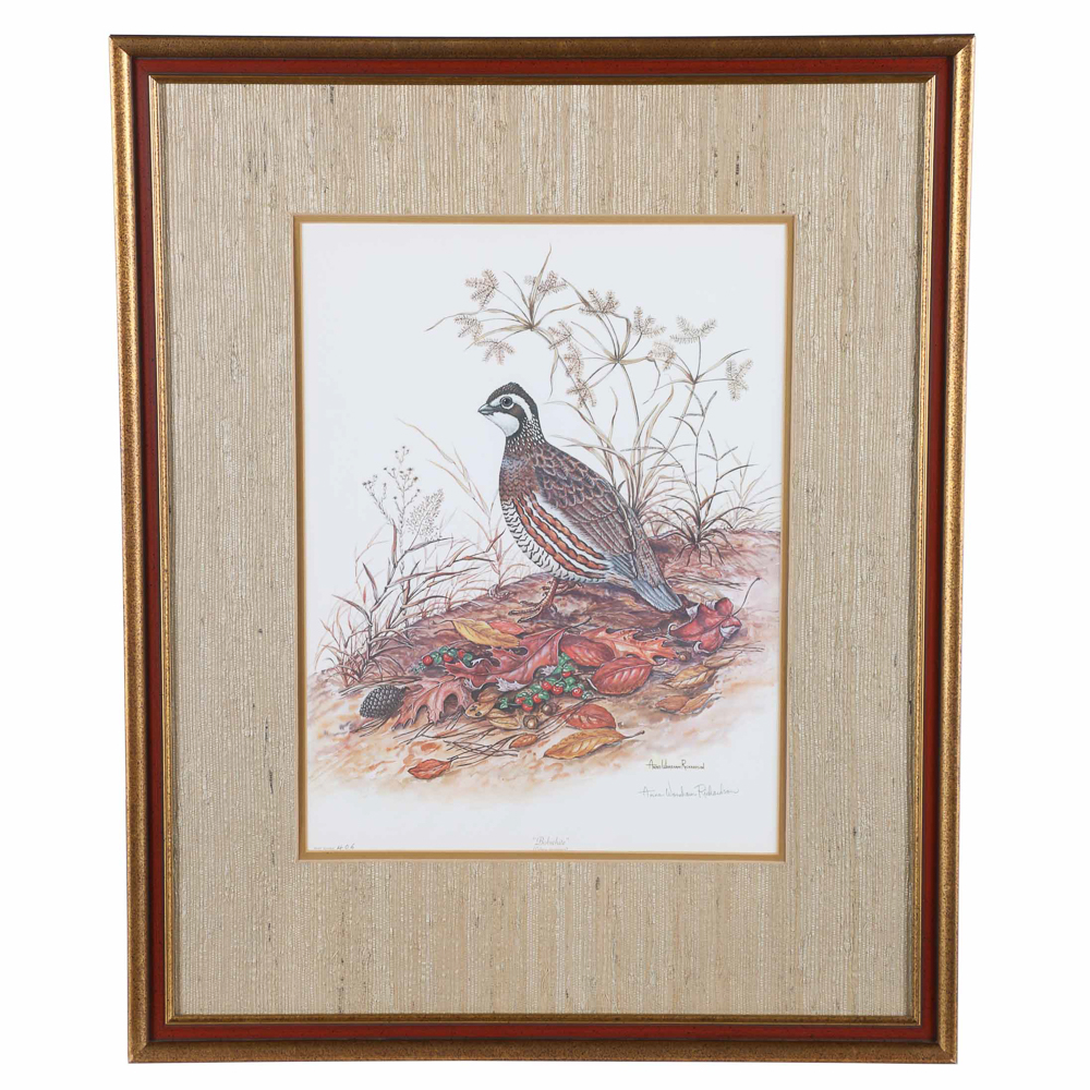 Anne Worsham Richardson Signed and Numbered "Bobwhite" Print