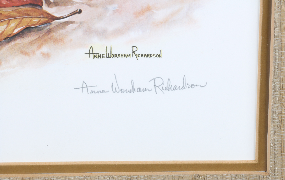 Anne Worsham Richardson Signed and Numbered "Bobwhite" Print
