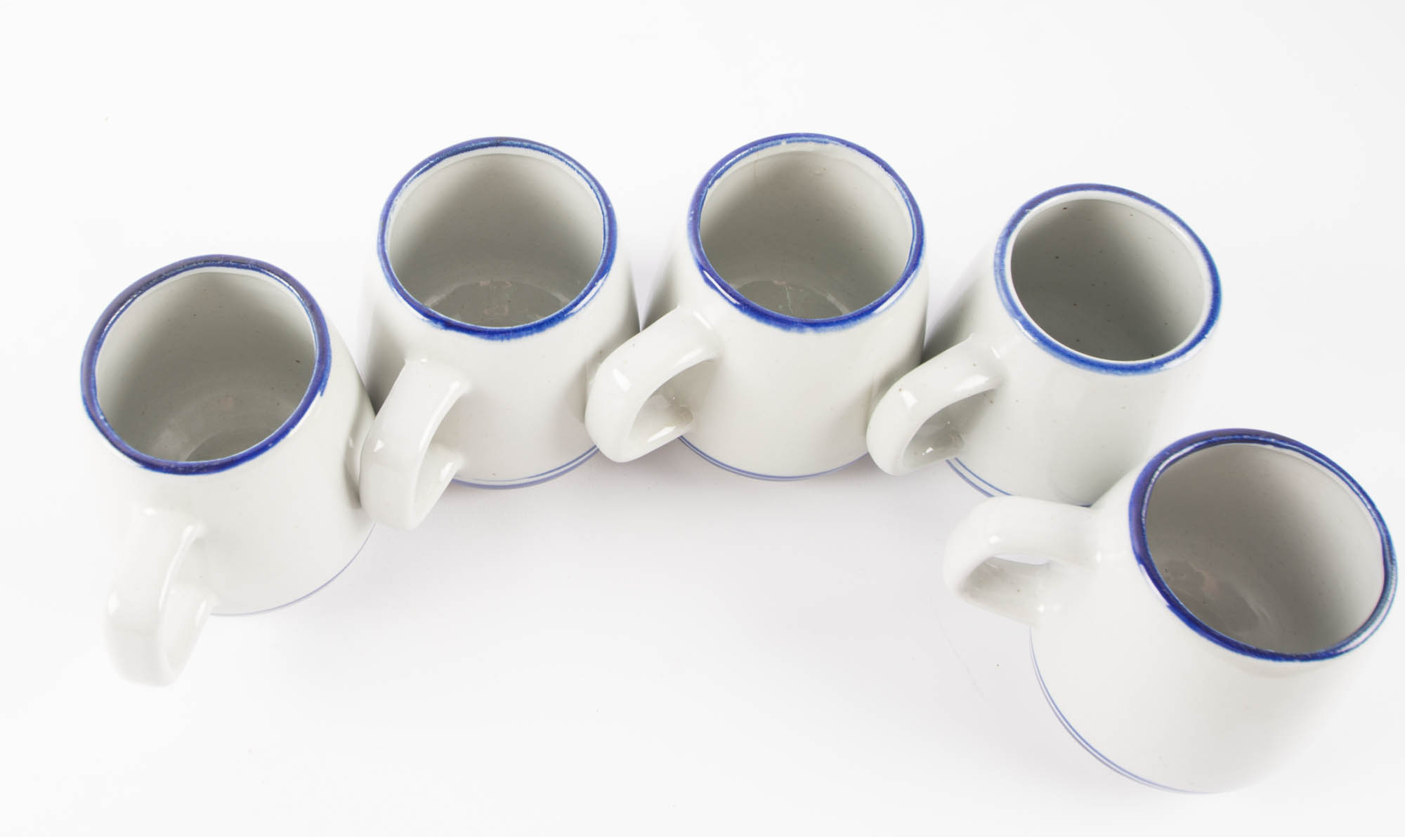 Set of 5 Ceramic Coffee Mugs