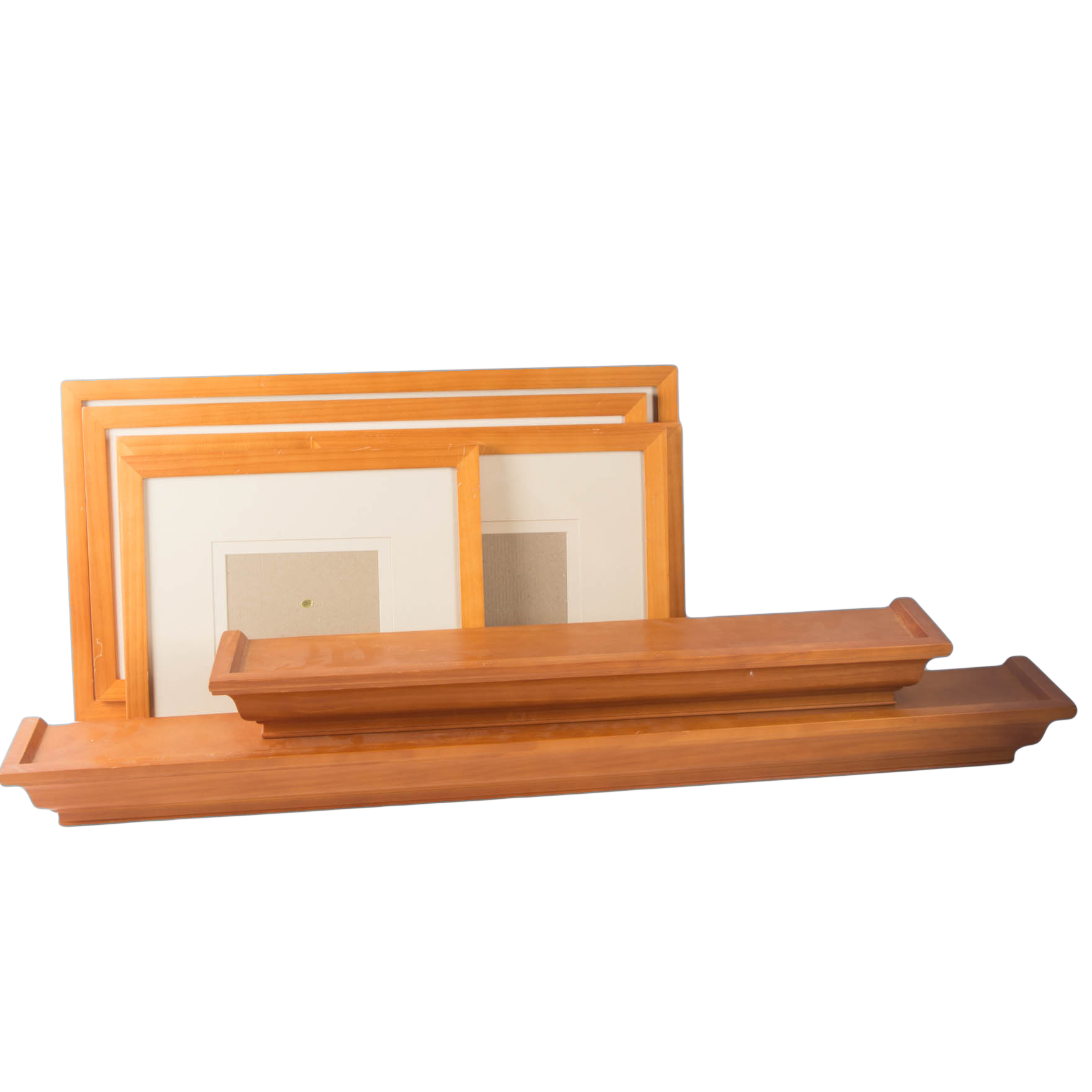 Collection of Frames and Floating Wall Shelves