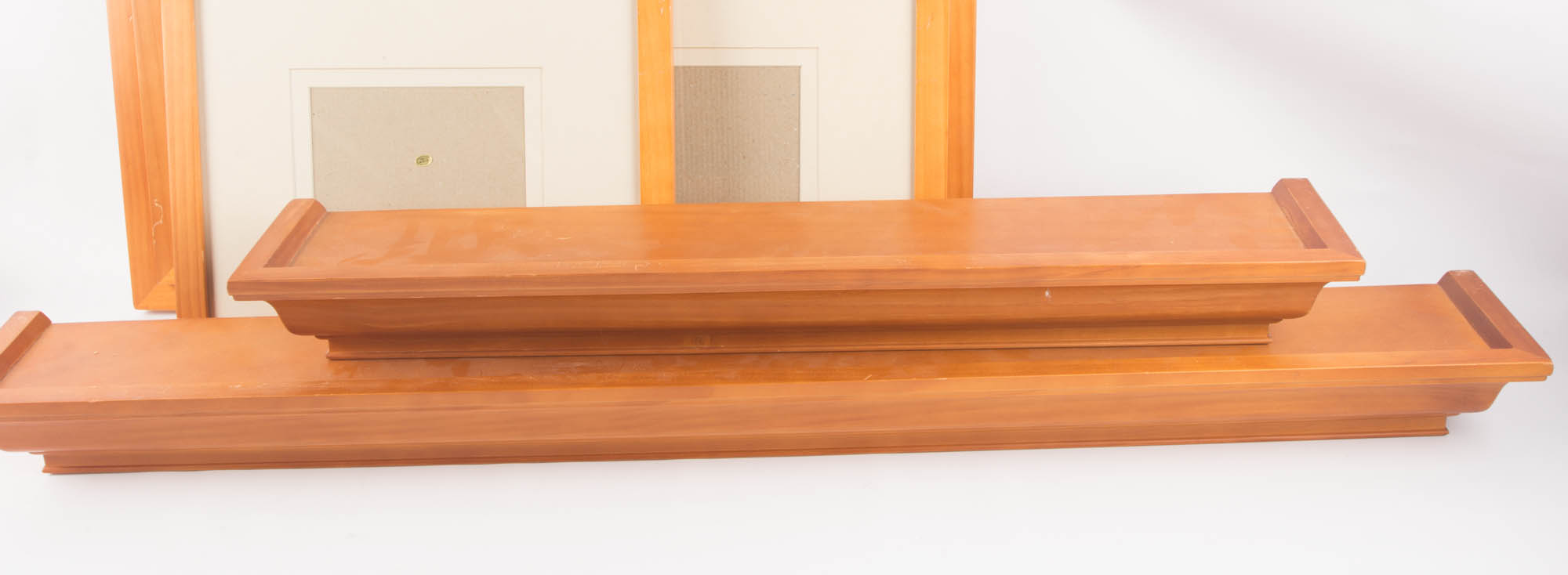 Collection of Frames and Floating Wall Shelves