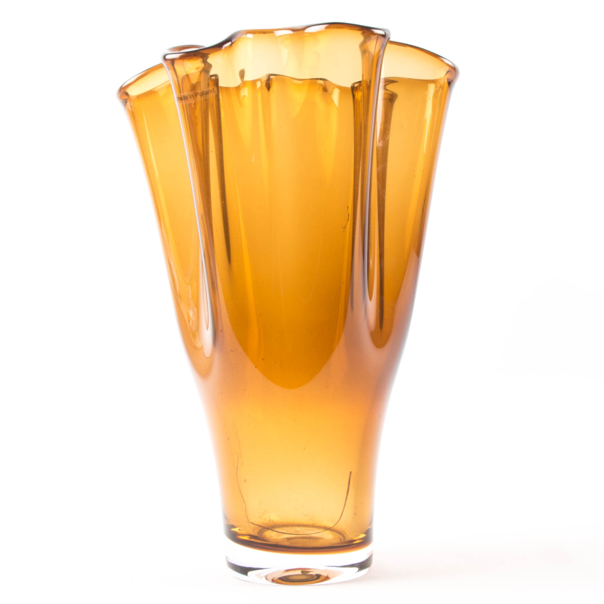 Amber Colored Decorative Vase