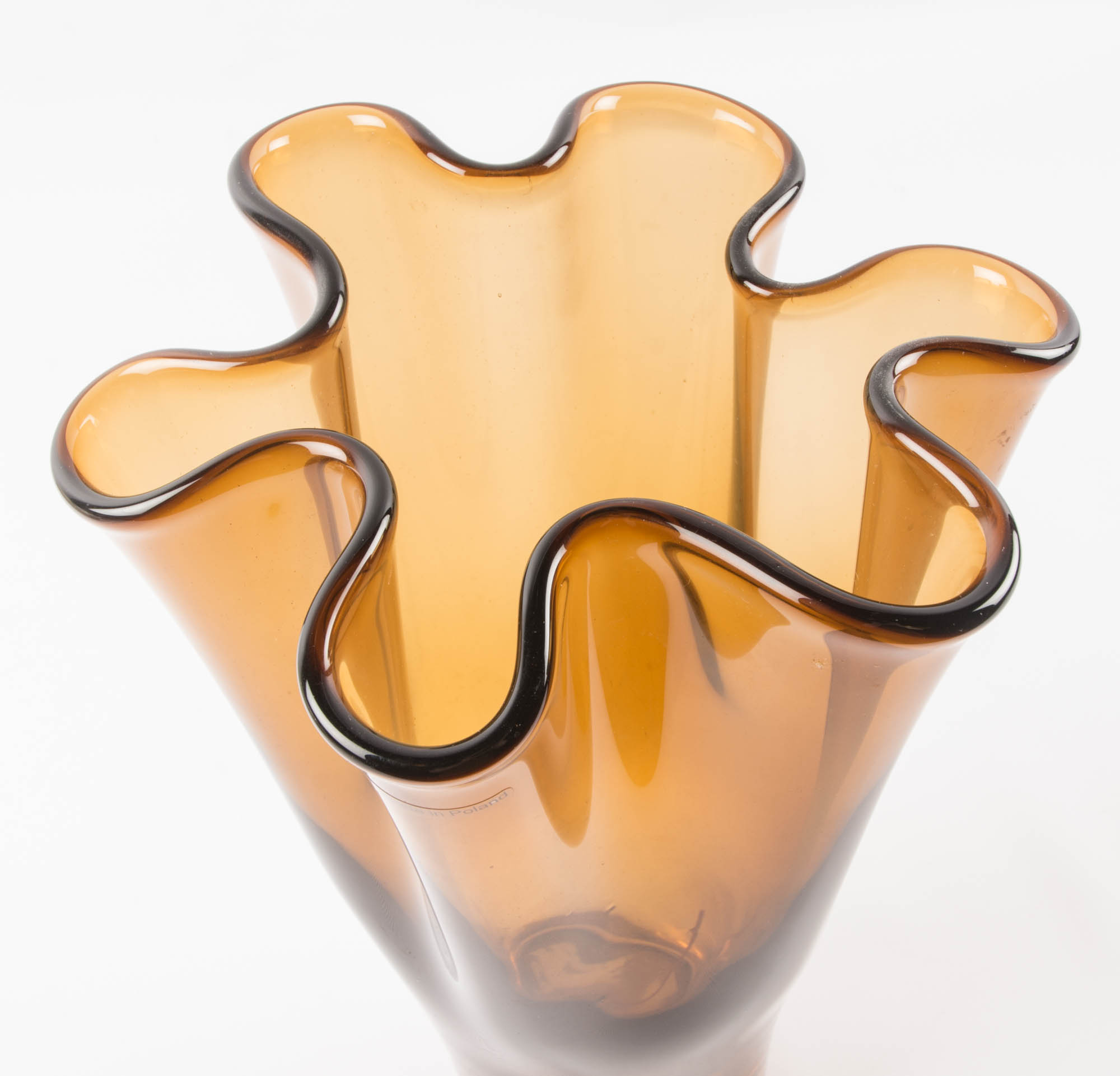 Amber Colored Decorative Vase