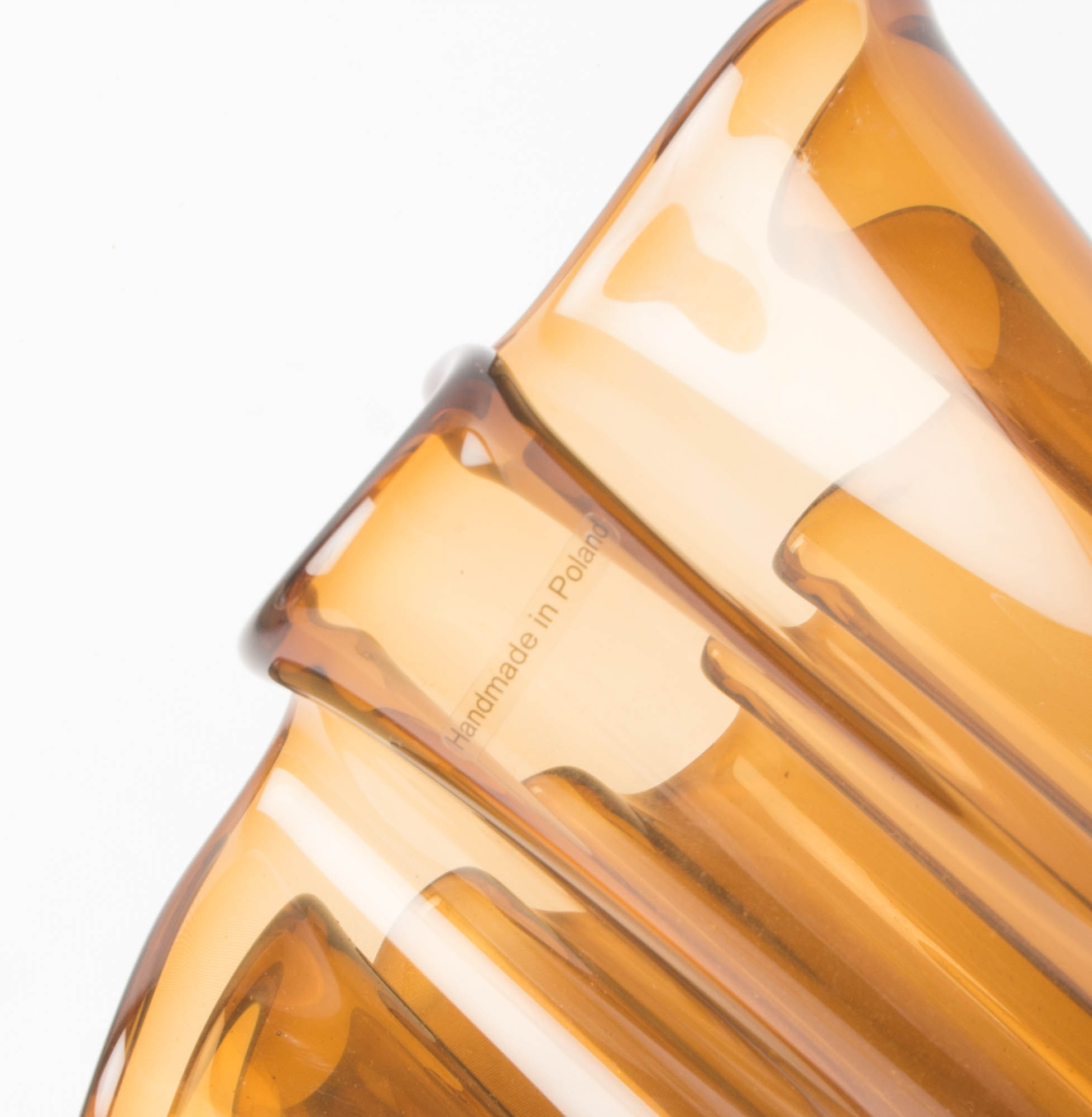 Amber Colored Decorative Vase