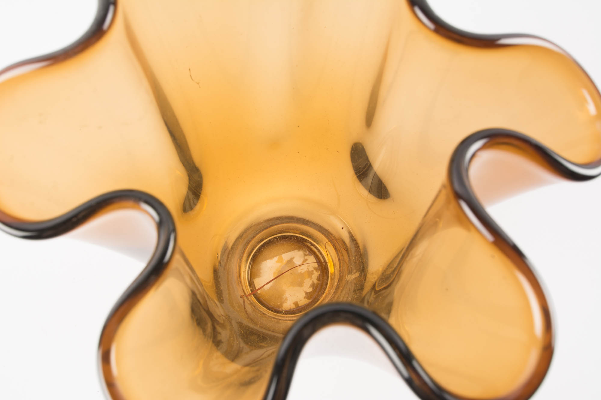 Amber Colored Decorative Vase