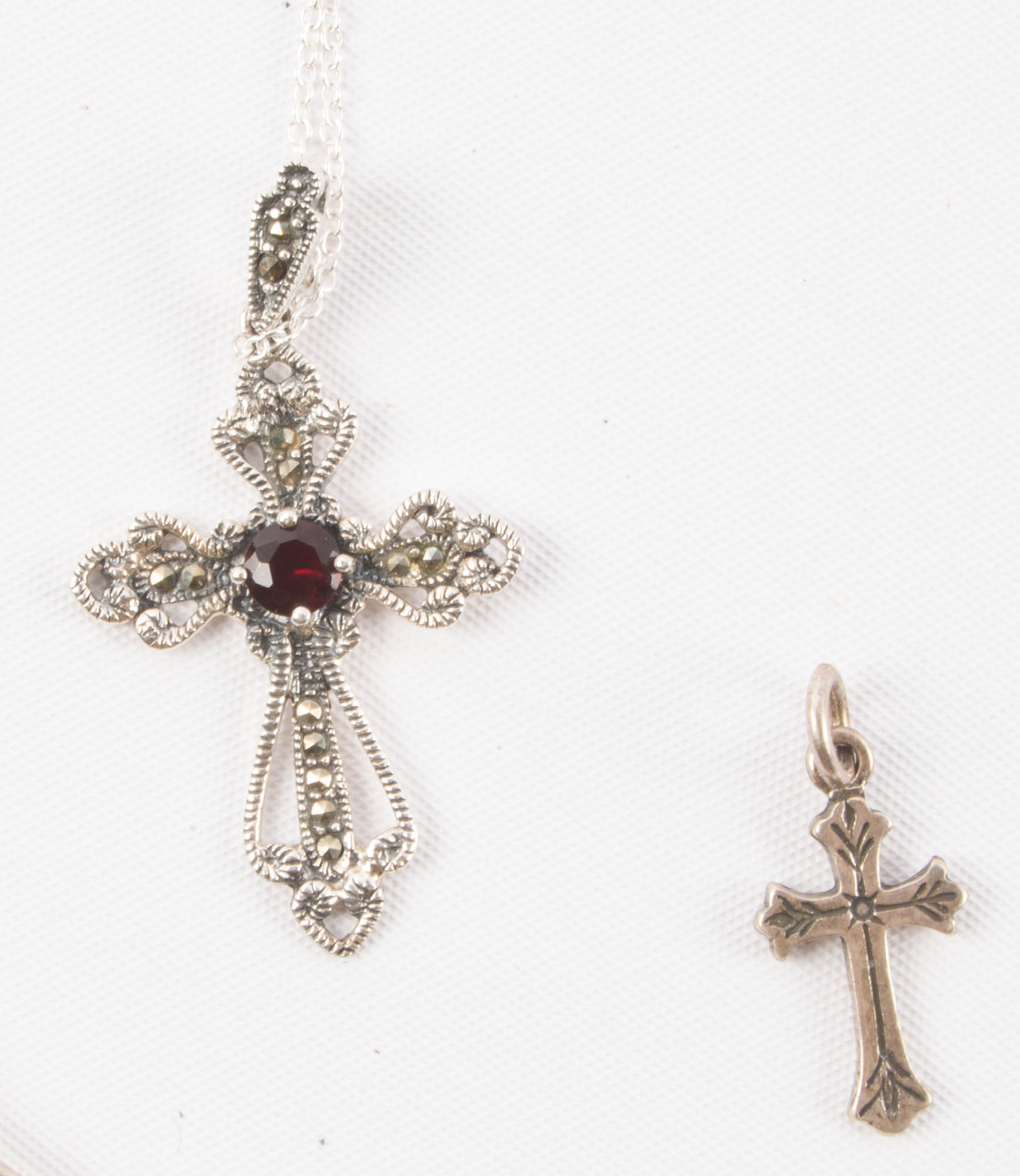 Pair of Sterling Silver Pendants and a Turquoise Bracelet