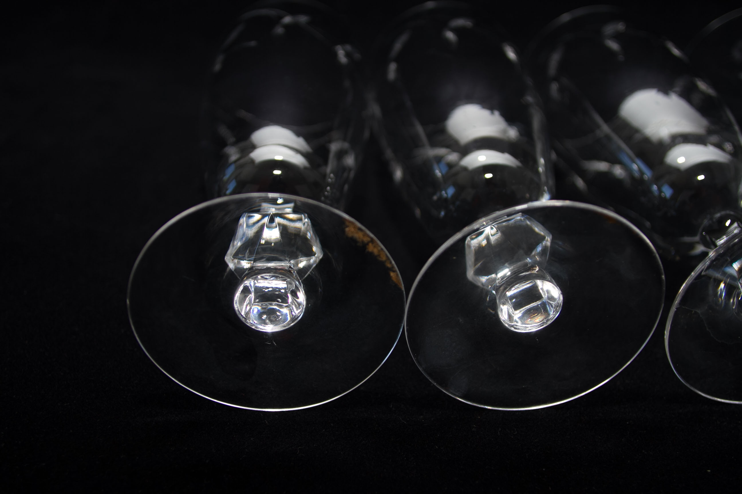 Vintage Etched Glass Stemware