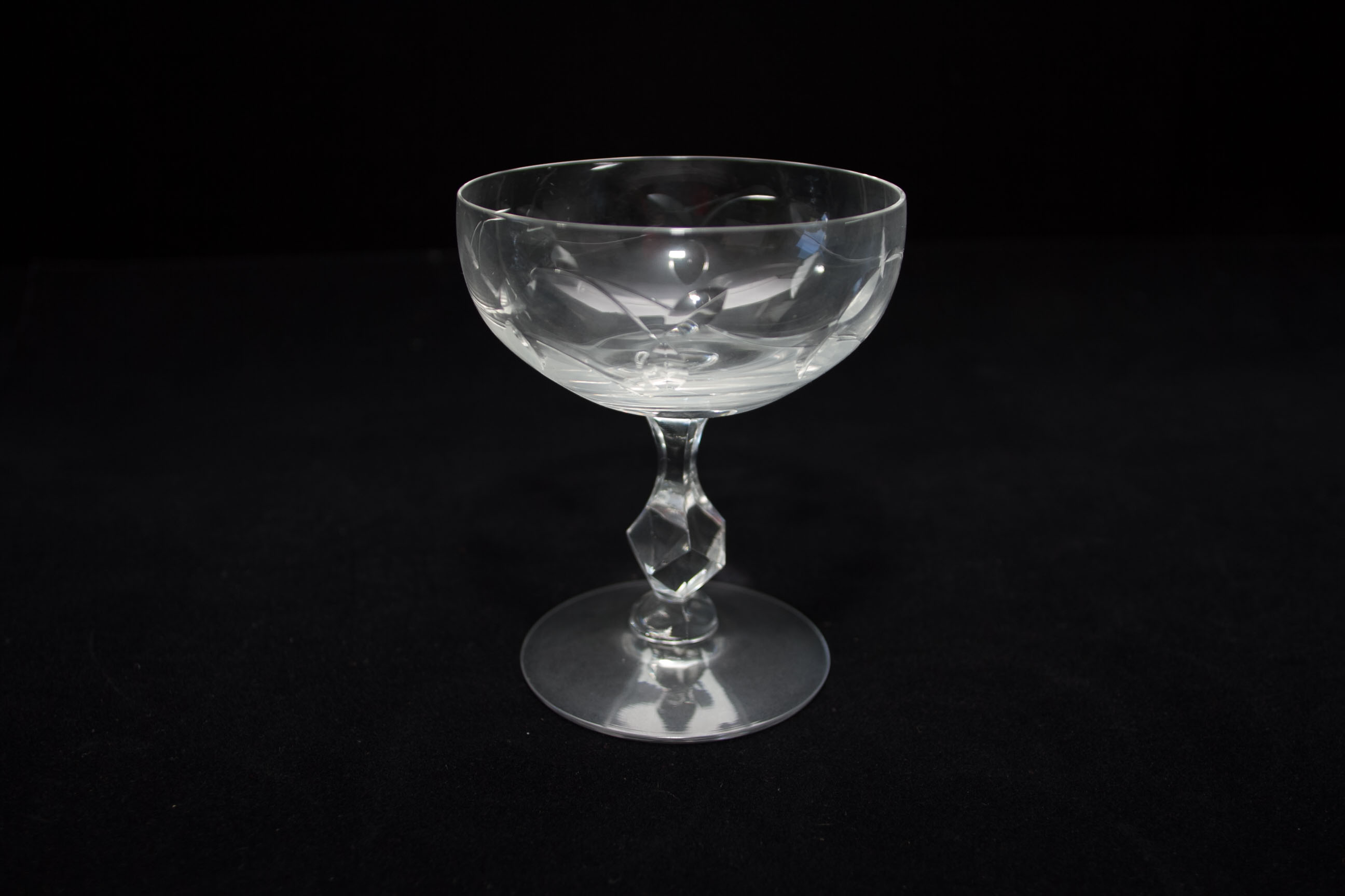 Vintage Etched Glass Stemware