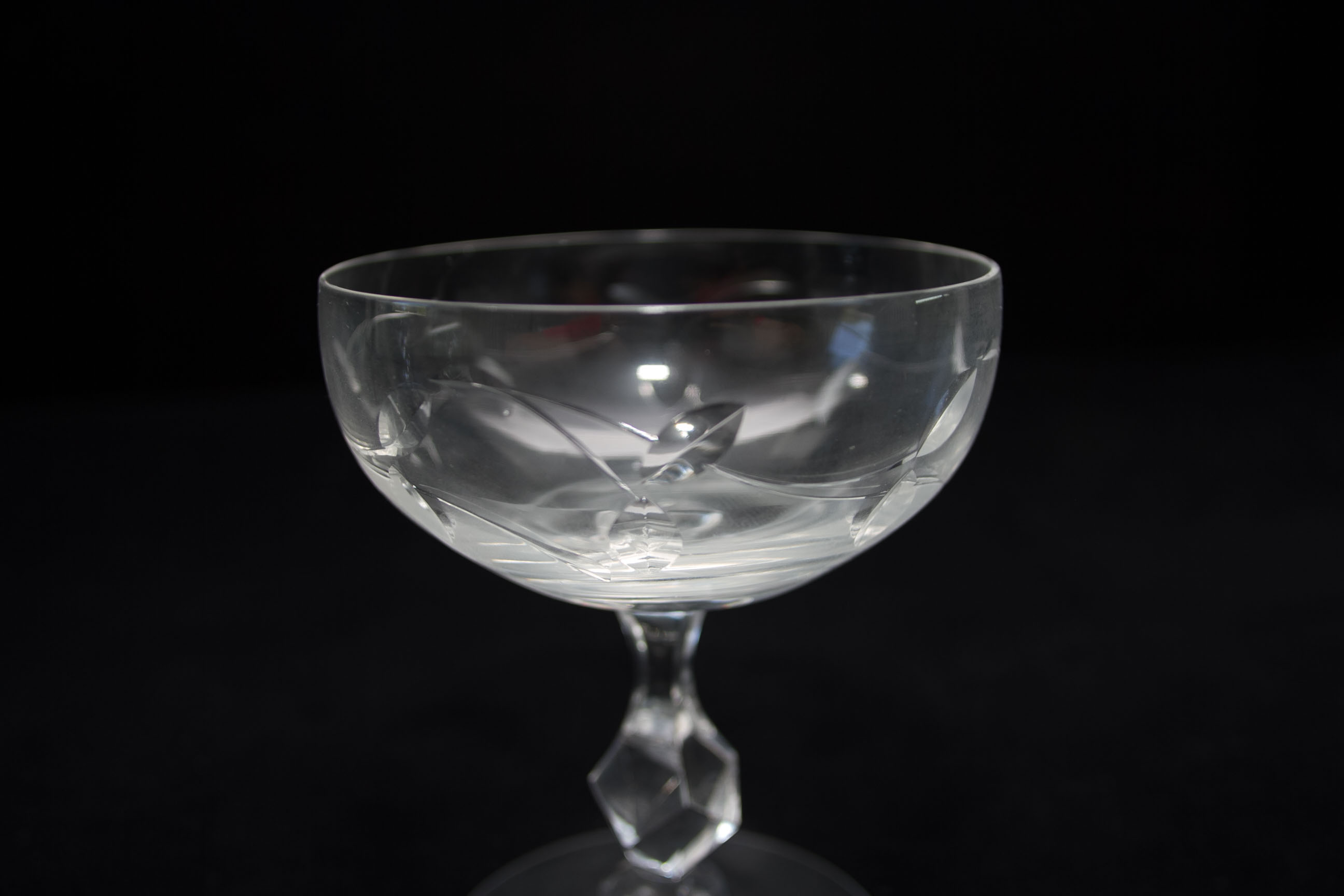 Vintage Etched Glass Stemware
