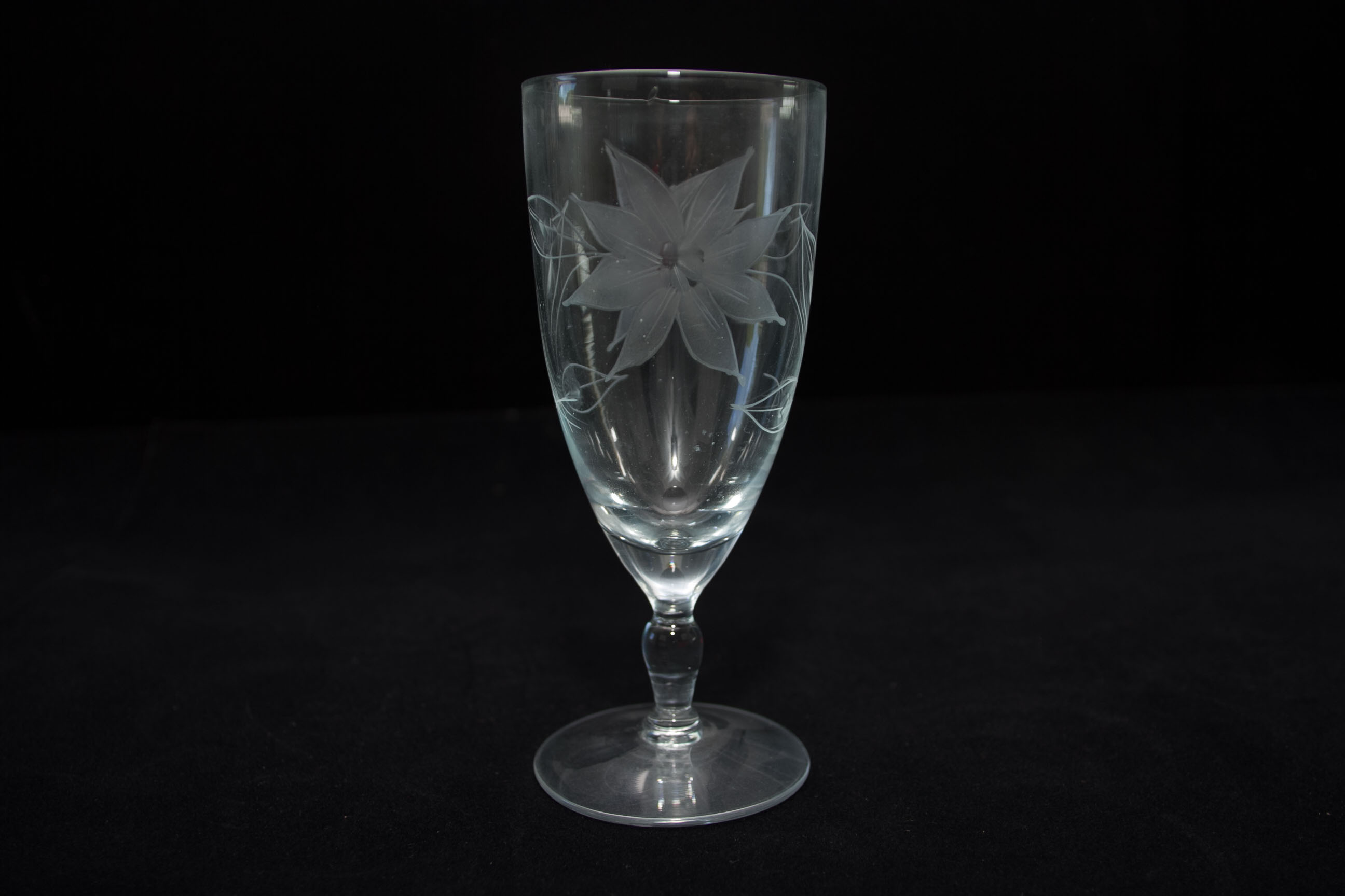 Vintage Etched Glass Stemware