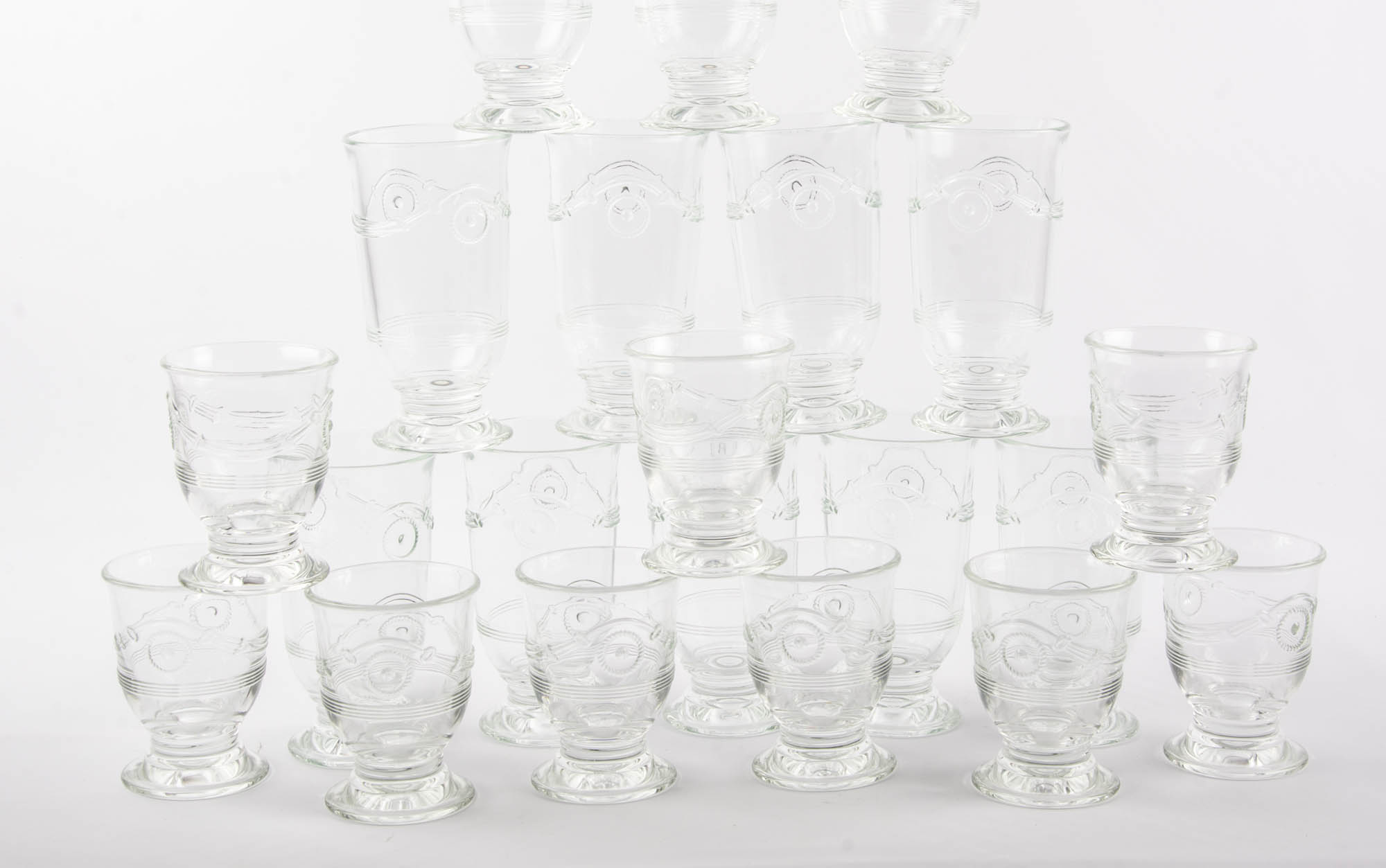 Clear Patterned Glasses